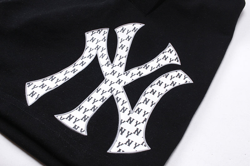 Unisex Monogram Logo Sweat Shorts, Side Large Print Elastic Drawstring Casual Shorts with Pockets, Streetwear Summer Shorts for Men Women`