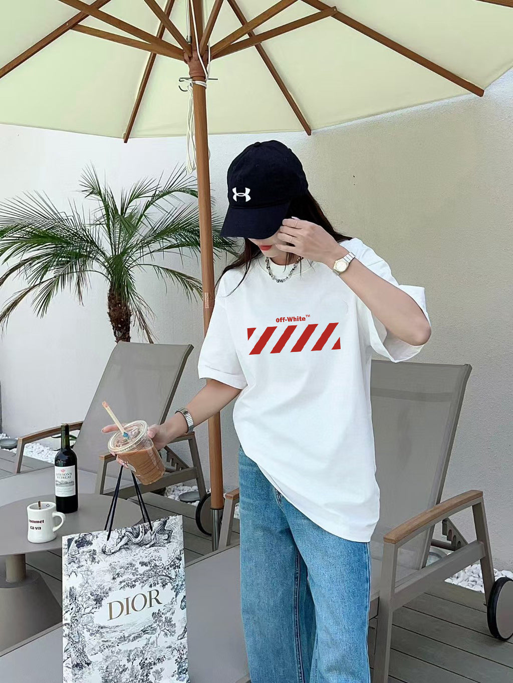 Off-White™ Diagonal Stripe Arrow Heavyweight Short-Sleeve T-Shirt