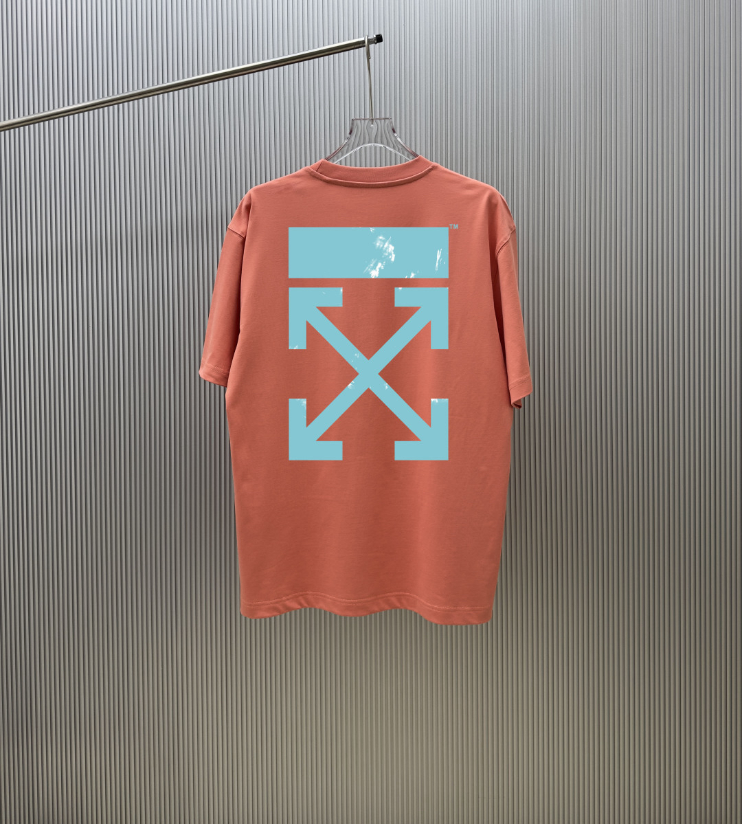 Off-White Diagonal Arrow Embroidered Heavyweight Crewneck T-Shirt