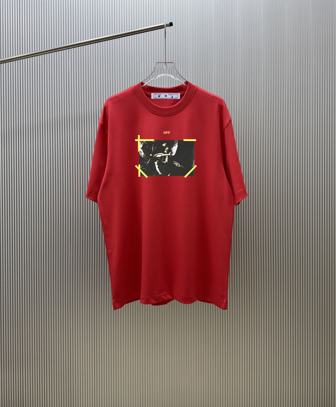 Off-White Arrow Cat Graphic Print Heavyweight Crewneck T-Shirt – White