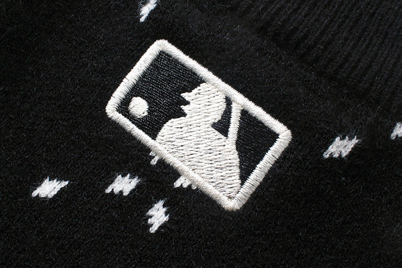 MLB New York Yankees NY Logo Diamond Monogram Embroidered Knit Cardigan – Unisex Fall Winter