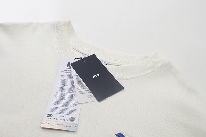 MLB Korea Monogram Fill Team Logo Crew Neck Short‑Sleeve T‑Shirt`