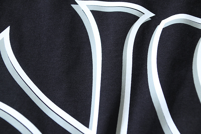 MLB NY&MLB Heavyweight 240GSM Oversized Logo Embroidered Long Sleeve Pure Cotton T-Shirt
