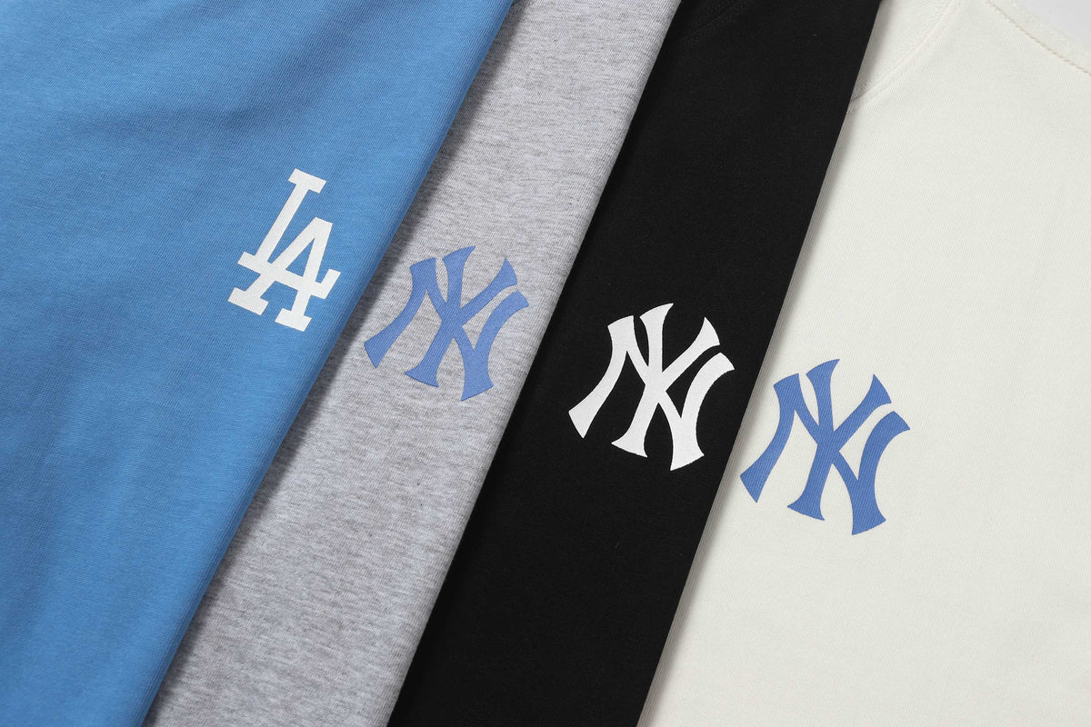 MLB Korea Graffiti Art Team Logo Crew Neck Short‑Sleeve T‑Shirt`