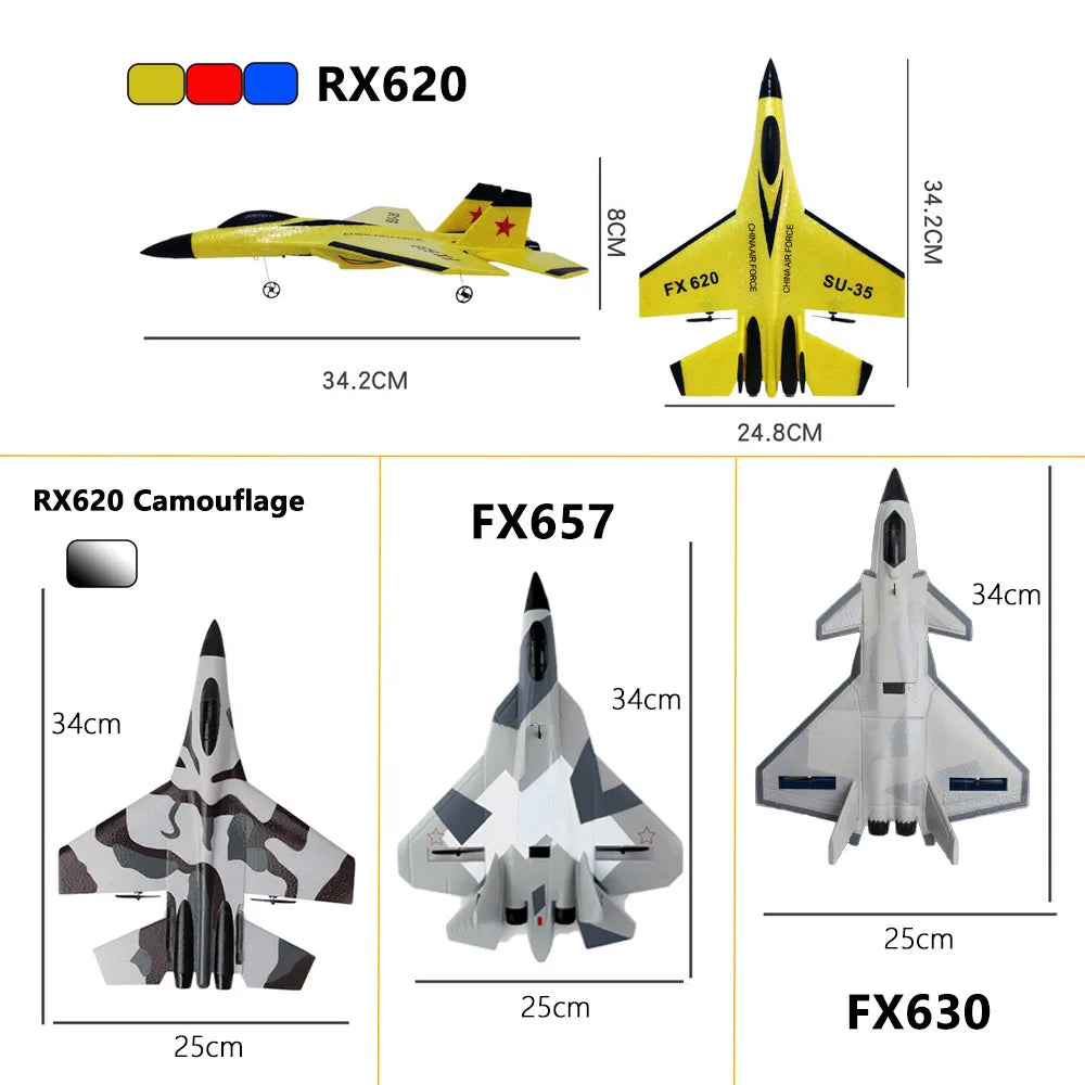 RC Foam Aircraft SU35 Rc Plane 2.4G Radio Control Glider Remote Control Fighter Glider Airplane EPP Foam Toys