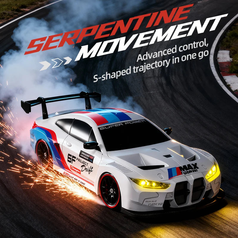 4WD RC Drift Car 1:24 Remote Control Racing Car for Adults Kids 20KM/H High Speed Vehicle with LED Lights 2.4G Radio 4x4 Cars