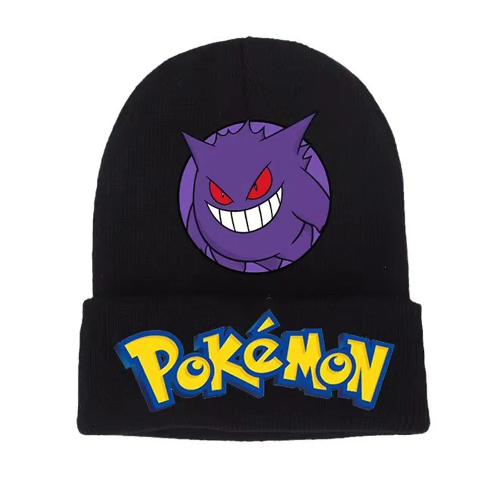 Pokemon Cute Pikachu Kids Knitted Hats Beanies Cartoon Anime Print Caps Heat Comfortable Casual Hat Birthday Gifts