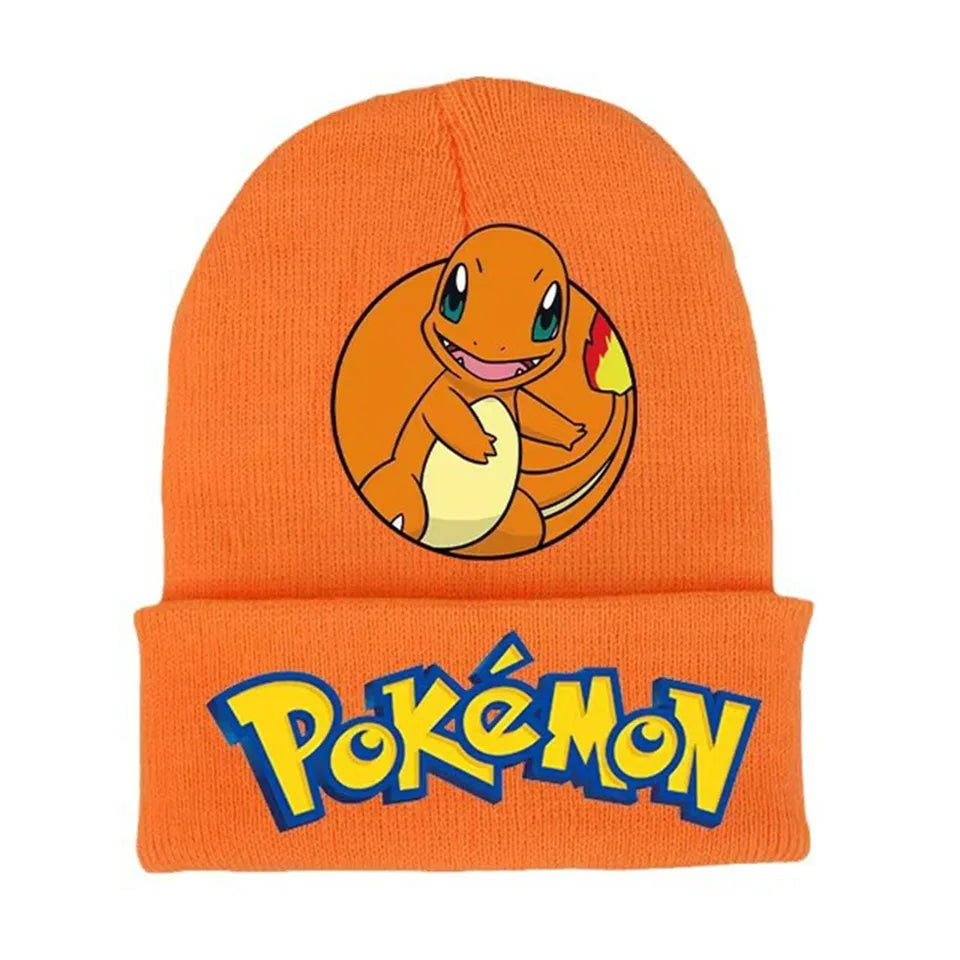 Pokemon Cute Pikachu Kids Knitted Hats Beanies Cartoon Anime Print Caps Heat Comfortable Casual Hat Birthday Gifts