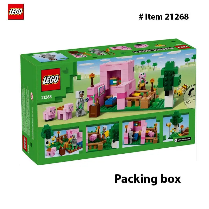 LEGO 21268 The Baby Pig House is the ideal toy for Minecraft® players with a passion for home-building, animals and farms 238PCS