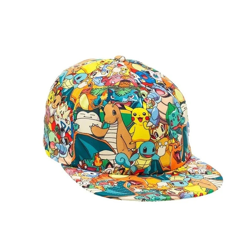 Anime Figure Pokemon Baseball Cap Pikachu Hat Adjustable Pokemon Cosplay Hip Hop Cartoon Adult Hats Boy Girl Kids Birthday Gifts