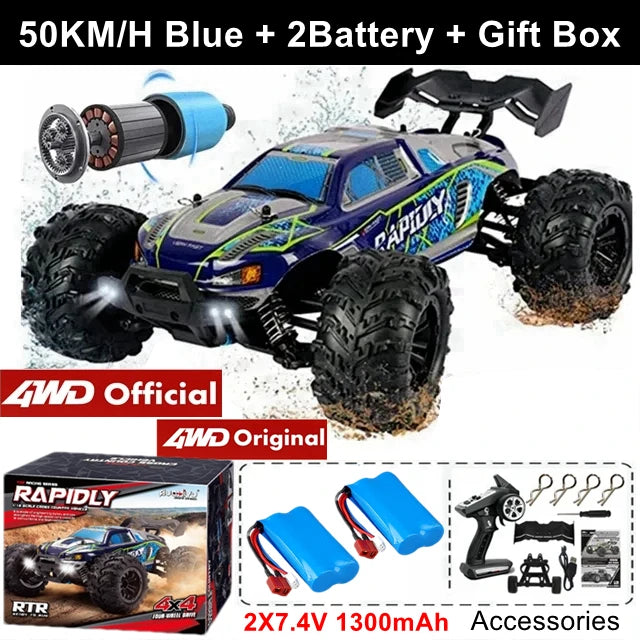 4WD Remote Control Car Off Road 4x4 RC Car High Speed Buggy Truck Super Brushless 50 or 80KM/H Fast Drift Racing Toy Gift