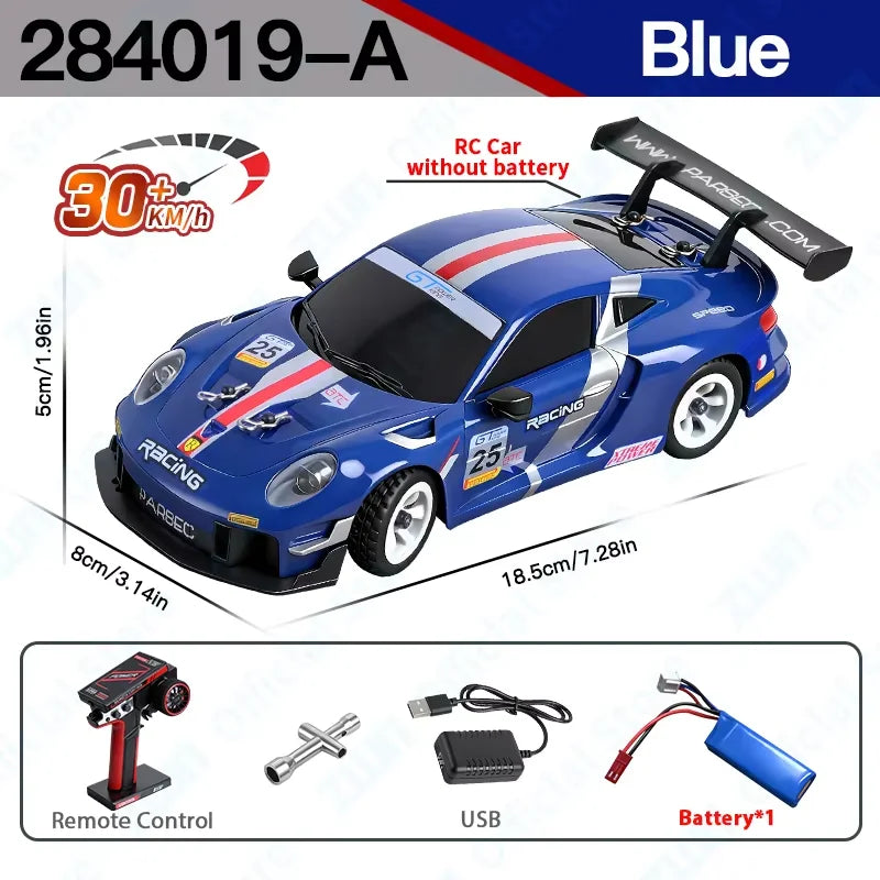 WLtoys 284019-A 284191 1:28 2.4G RC Car With LED Lights 4WD Gyro 30KM/H Remote Control Car Off-Road Drift Vehicle Toys For Kid