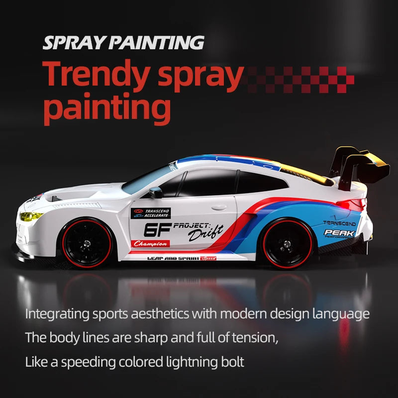 4WD RC Drift Car 1:24 Remote Control Racing Car for Adults Kids 20KM/H High Speed Vehicle with LED Lights 2.4G Radio 4x4 Cars