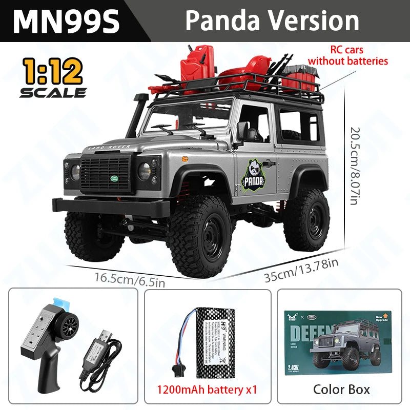 MN99s MN98 1:12 MN Model RTR Version RC Car 2.4G 4WD RC Rock Crawler Defender Remote Control Car 1/12 RC Truck Cars Toys