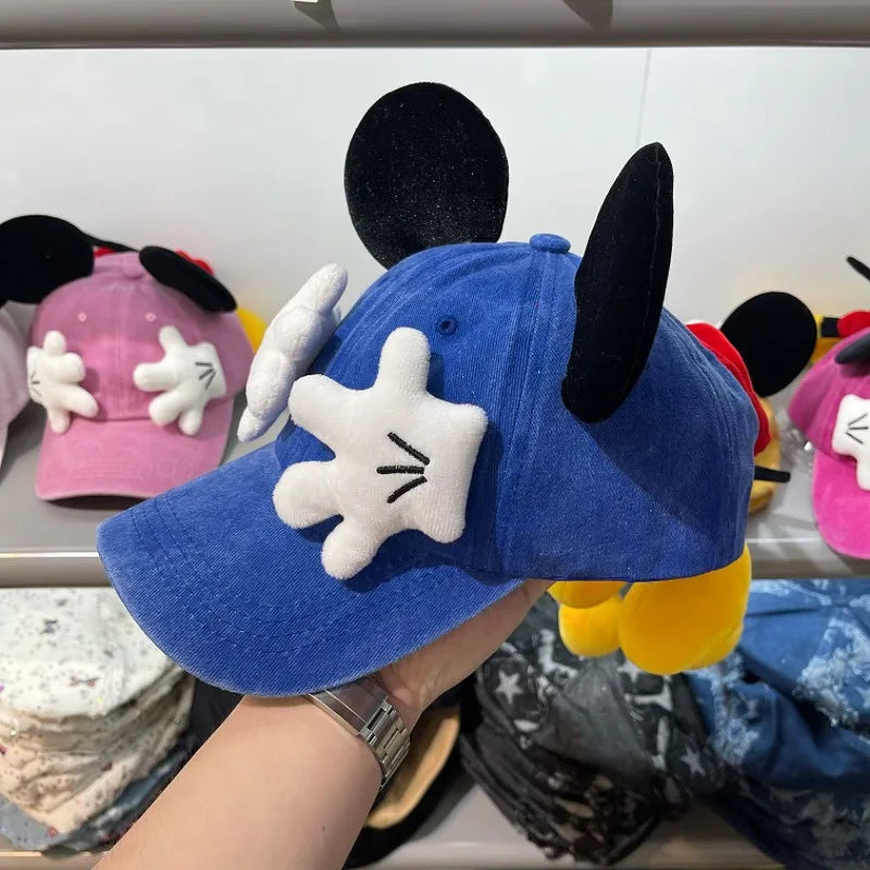 Girls Cute Cartoon Mouse Ears Baseball Cap Anime Duckbill Style Y2K Outdoor Fashion Sunscreen Sunshade Trendy Cap for Women