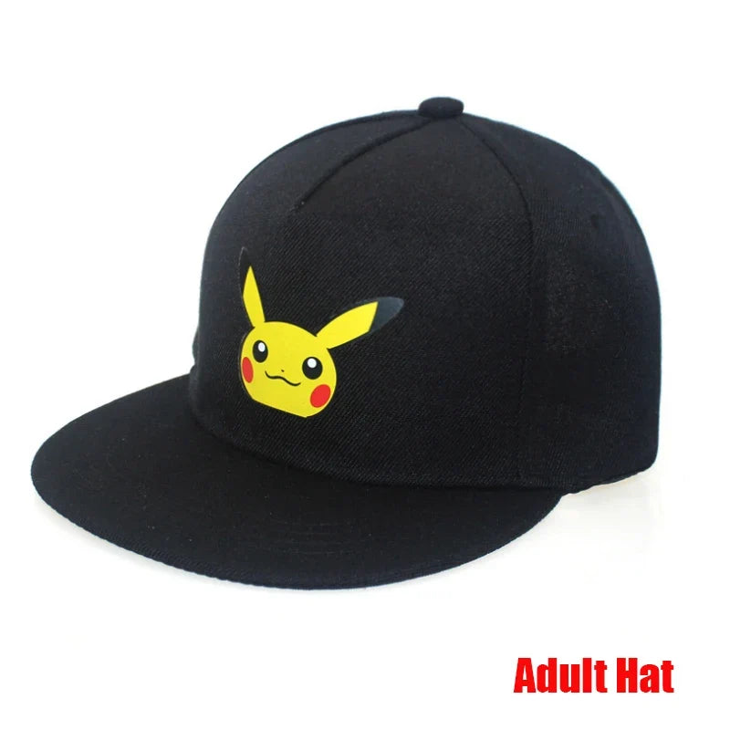 Anime Figure Pokemon Baseball Cap Pikachu Hat Adjustable Pokemon Cosplay Hip Hop Cartoon Adult Hats Boy Girl Kids Birthday Gifts