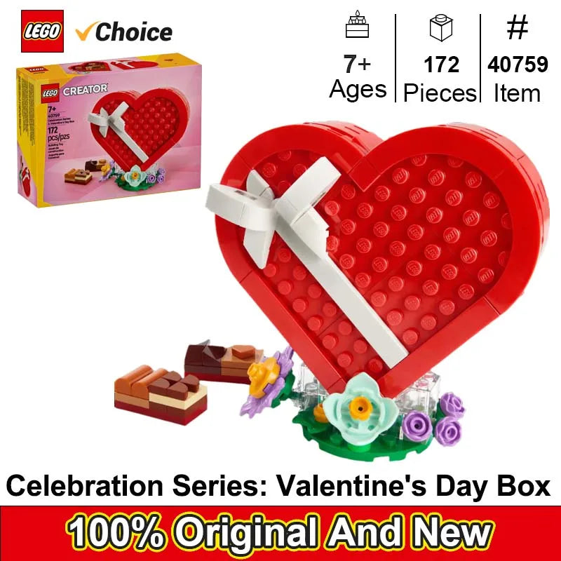 LEGO 40759  Celebration Series: 2.Valentine's Day Box makes a great gift for a loved one or kids aged 7 and up,172PCS