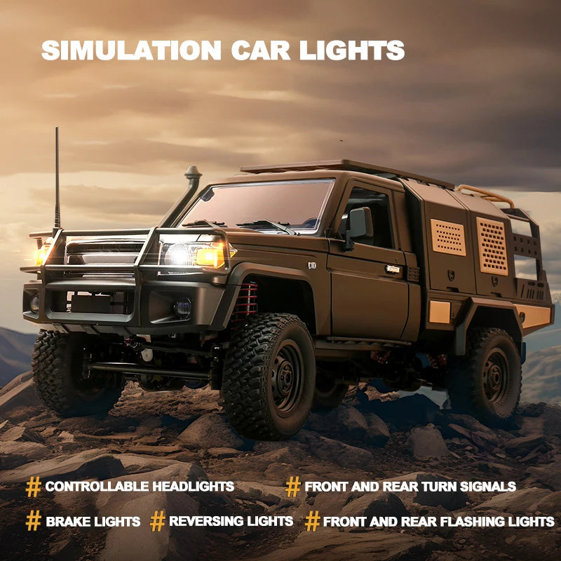 MN82S RC Crawler 1/12 Full Scale LC79 RC Pickup Short Truck 4WD Remote Control Climbing Off-road Car Toys for Boys Adults Gifts