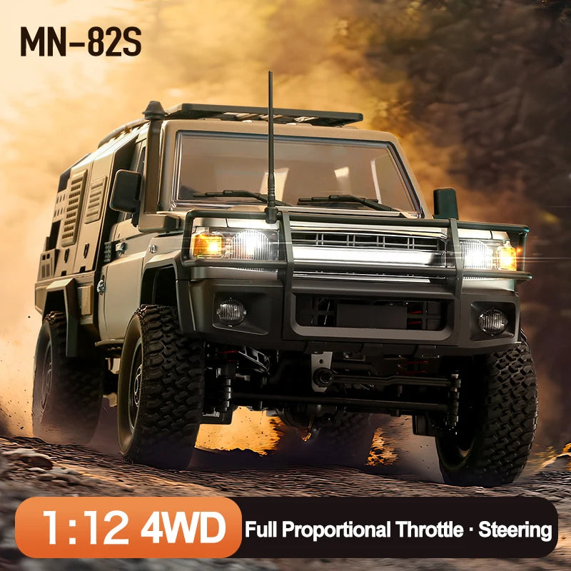 MN82S RC Crawler 1/12 Full Scale LC79 RC Pickup Short Truck 4WD Remote Control Climbing Off-road Car Toys for Boys Adults Gifts