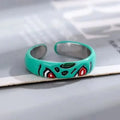 Pokemon Dratini Couple Ring S925 Silver Anime Peripheral Opening Adjustable  Cartoon Accessories Fashion Gift