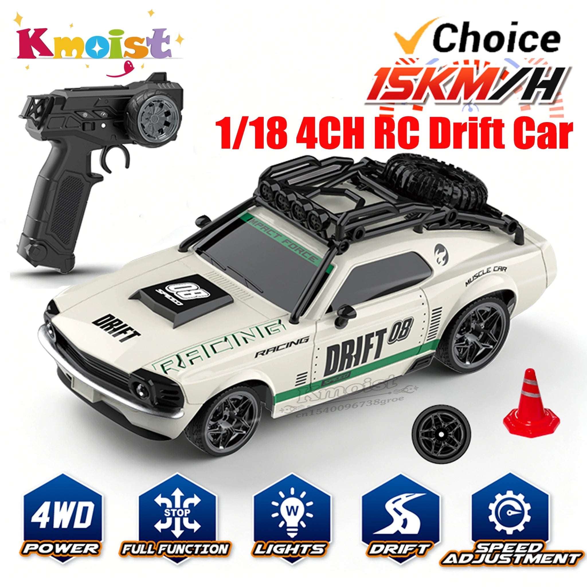 2026 New RC Car 1/18 Retro Remote Control Cars with Lights Racing Vehicle 2.4G Radio High Speed Drift Model Toys for Boys Gifts