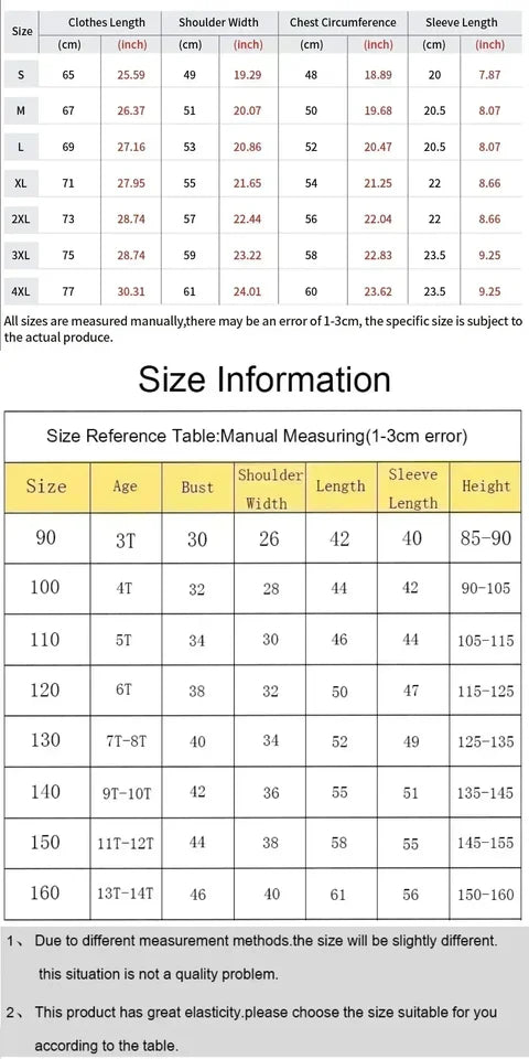 Pokémon Joint Short-sleeved T-shirt Magikarp Noodles Men's and Women's Summer Loose and Breathable Parent-child Top Clothing