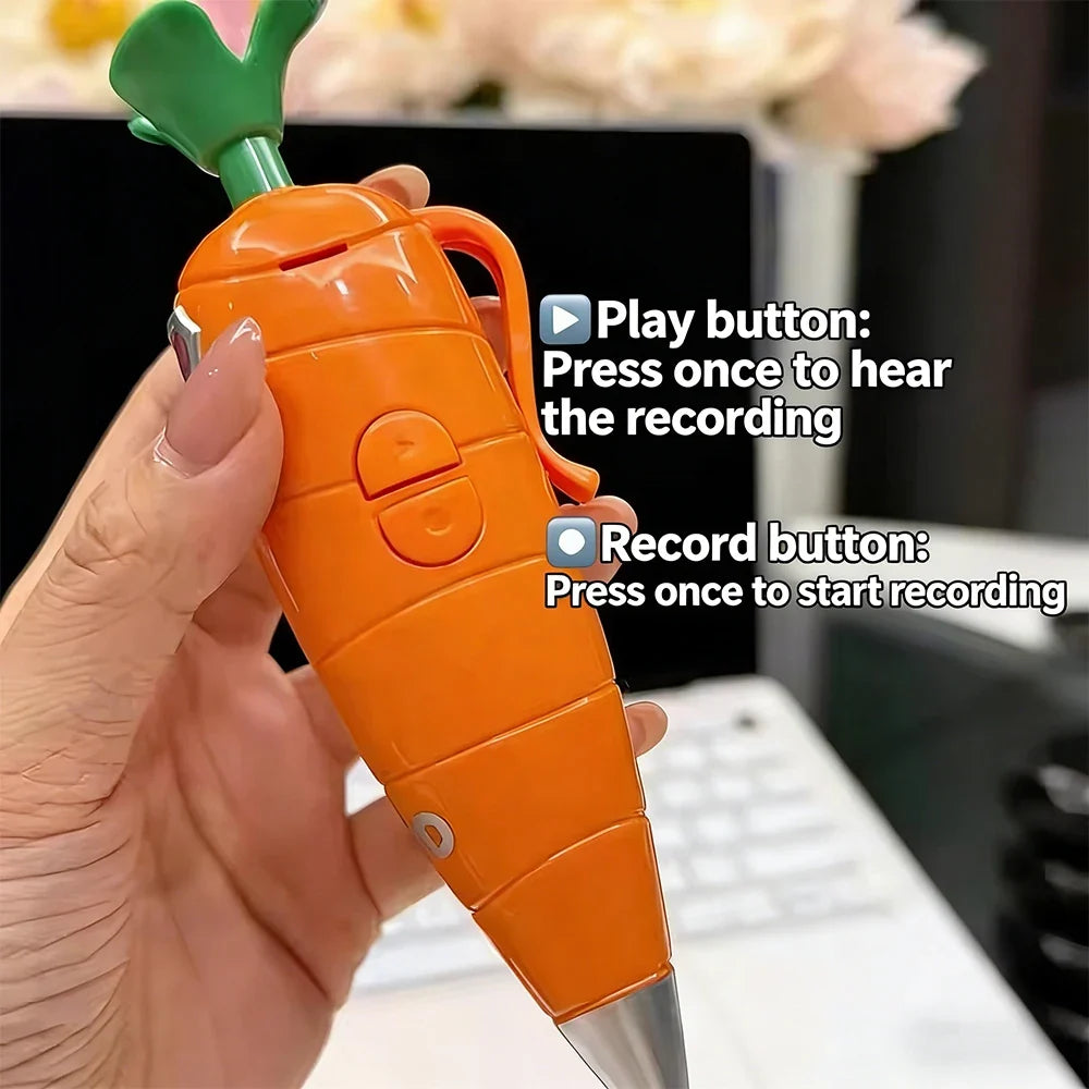 Disney Zootopia 2 Judy Hopps Carrot pen Voice Pen 60 Seconds Recording function Creative Cartoon Ballpoint Pen 2 in 1 fan Gifts