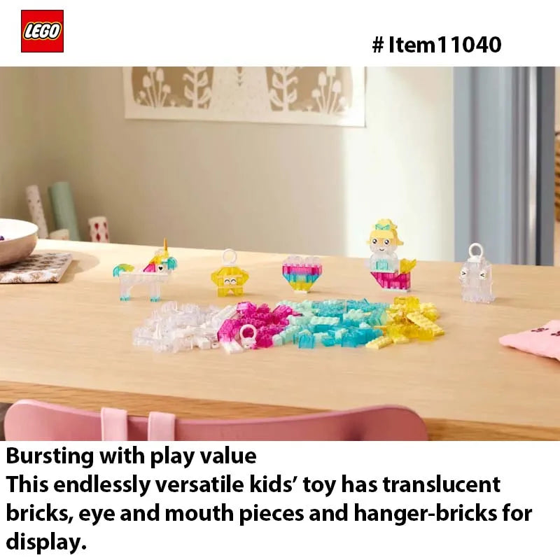 LEGO 11040 Classic Wow Idea Box, Clear Color, Toy, Birthday Present, Blocks, Educational Girls Boys Children,Pretend Play,340PCS
