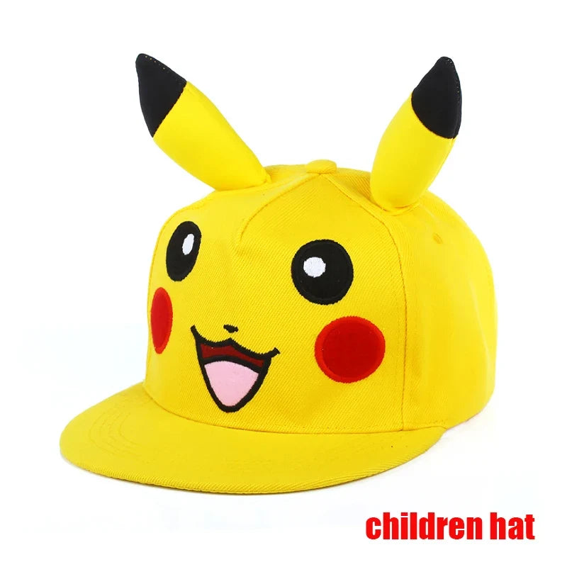 Anime Figure Pokemon Baseball Cap Pikachu Hat Adjustable Pokemon Cosplay Hip Hop Cartoon Adult Hats Boy Girl Kids Birthday Gifts
