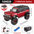 WLtoys 104020 1/10 Professional RC Car Off Road 4x4 2.4G 4WD Remote Control Climbing Cars 45mins Upgrade Version Adult Kids Toy