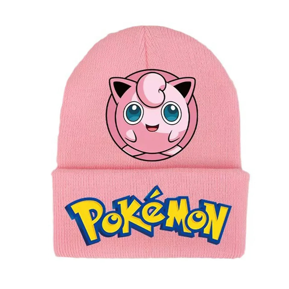 Pokemon Cute Pikachu Kids Knitted Hats Beanies Cartoon Anime Print Caps Heat Comfortable Casual Hat Birthday Gifts