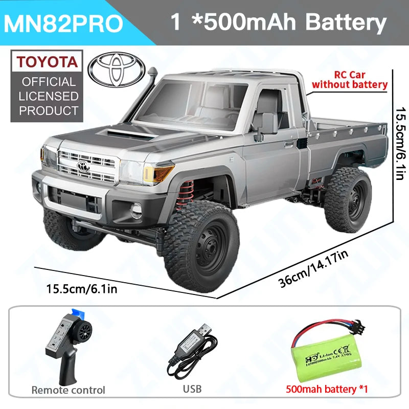 ZWN MN82 MN82S LC79 1/12 Full Scale RC Pickup Short Truck 4WD Remote Control Climbing Off-road Car Toys for Kids Christmas Gifts