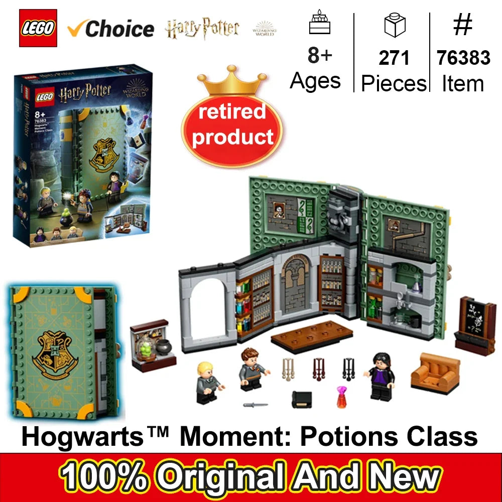 LEGO 76383 Harry Potter Hogwarts Moment: Potions Class  Brick-Built Playset with Professor Snape’s Potions Class PortablePlayset