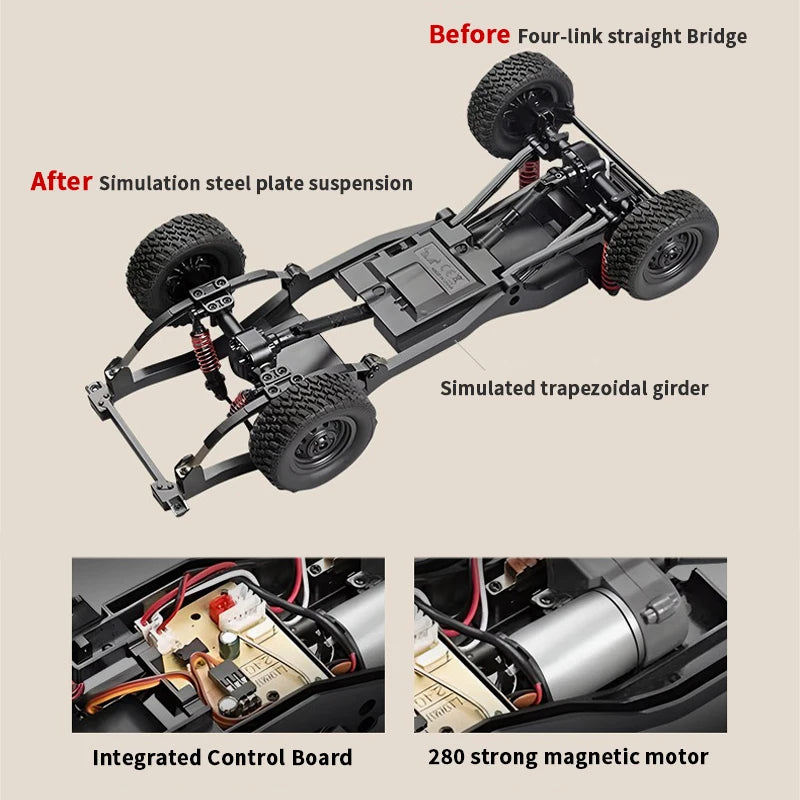 ZWN MN82 MN82S LC79 1/12 Full Scale RC Pickup Short Truck 4WD Remote Control Climbing Off-road Car Toys for Kids Christmas Gifts