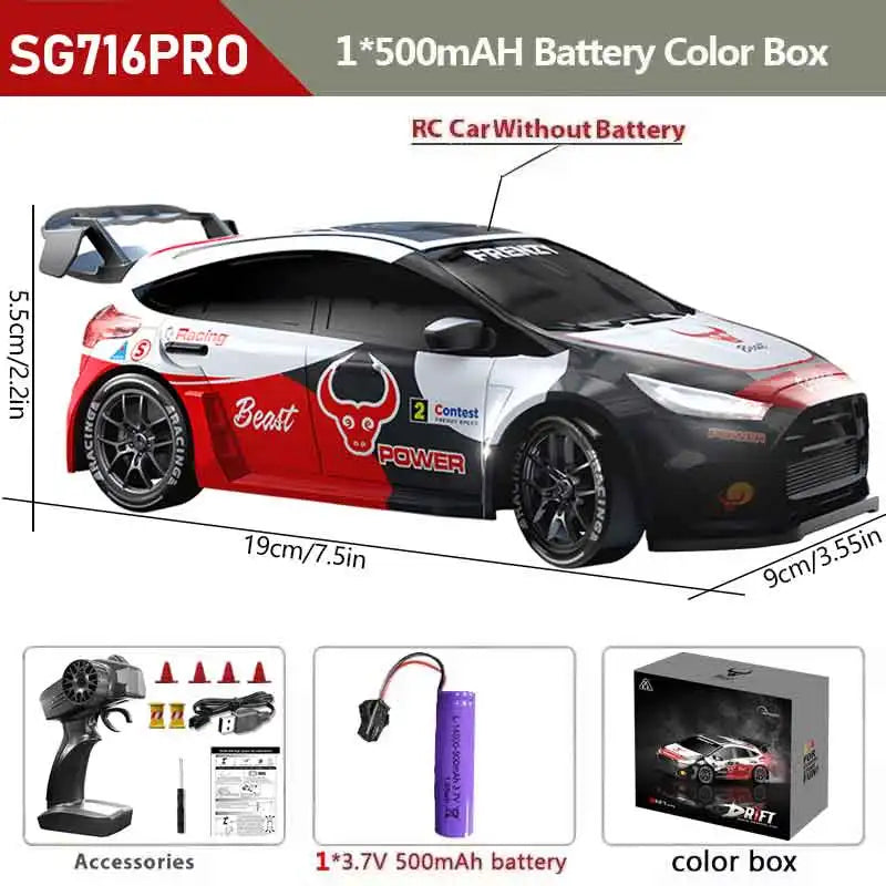 1/24 4WD RC Car 2.4G High Speed Drift Remote Control Car 20 Km/h With Led Light Radio Controlled GTR Racing Model Boy Toy Gift