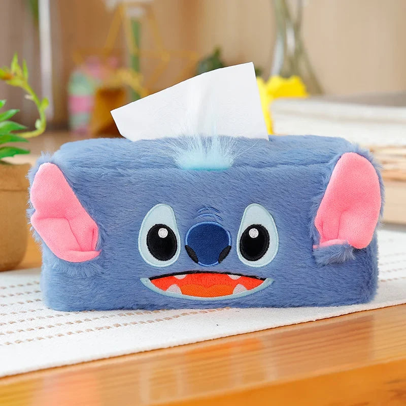 Disney Stitch Stitch Plush Tissue Boxes Storage Case Organizer Ornament Craft Desktop Tissue Holder Kitchen Tissue Box Gift