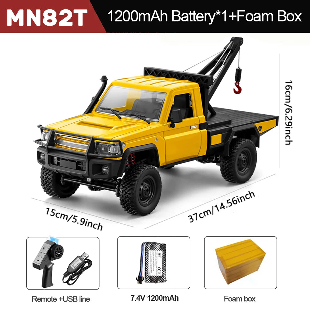 MN82S RC Crawler 1/12 Full Scale LC79 RC Pickup Short Truck 4WD Remote Control Climbing Off-road Car Toys for Boys Adults Gifts