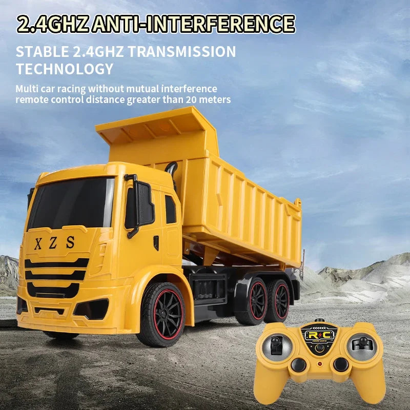 RC Car Children Toys Remote Control Car Toys For Boys Radio Control Excavator Dump Truck Bulldozer Electric Car Kids Toys Gift