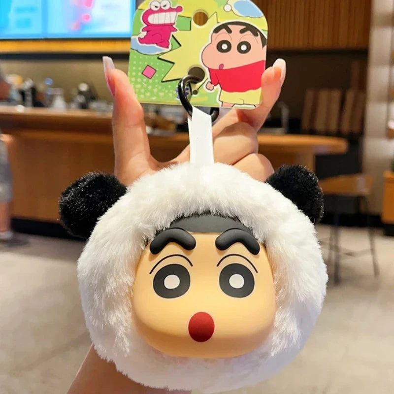 New Crayon Shin-Chan Plush Toy Keychain Couple Car Cartoon Anime Keychain Pendant Girl Cute Doll Backpack Pendant Christmas Gift