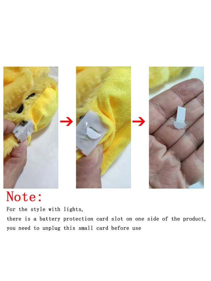 Pokemon Pikachu Plush Hat Cute Ear Shape with Light Cosplay Party Supplies Anime Peripheral Soft Cap Creative Birthday Gifts Toy