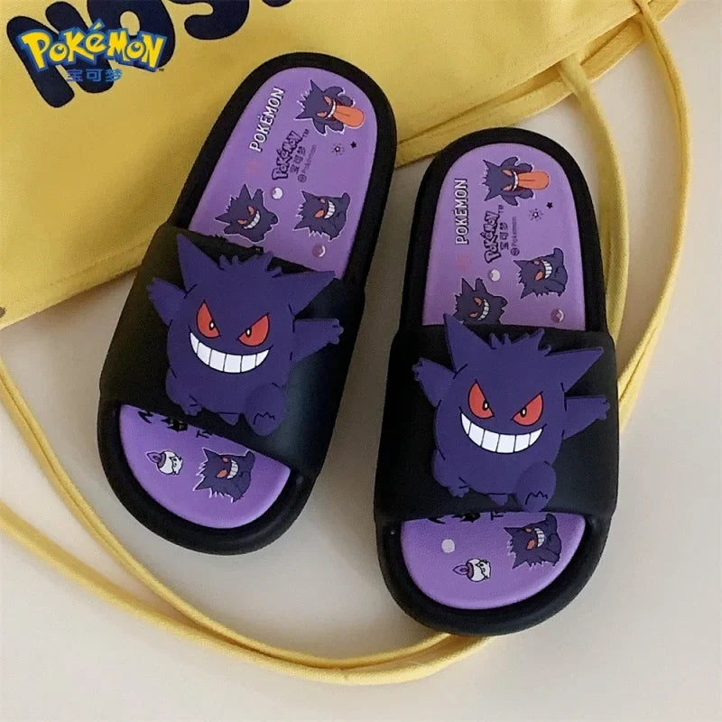 Pokemon Gengar Anime Peripheral Slippers For Men And Women Trendy And Cool Internet Infrared Anti Slip Eva Couple Slipper Gift