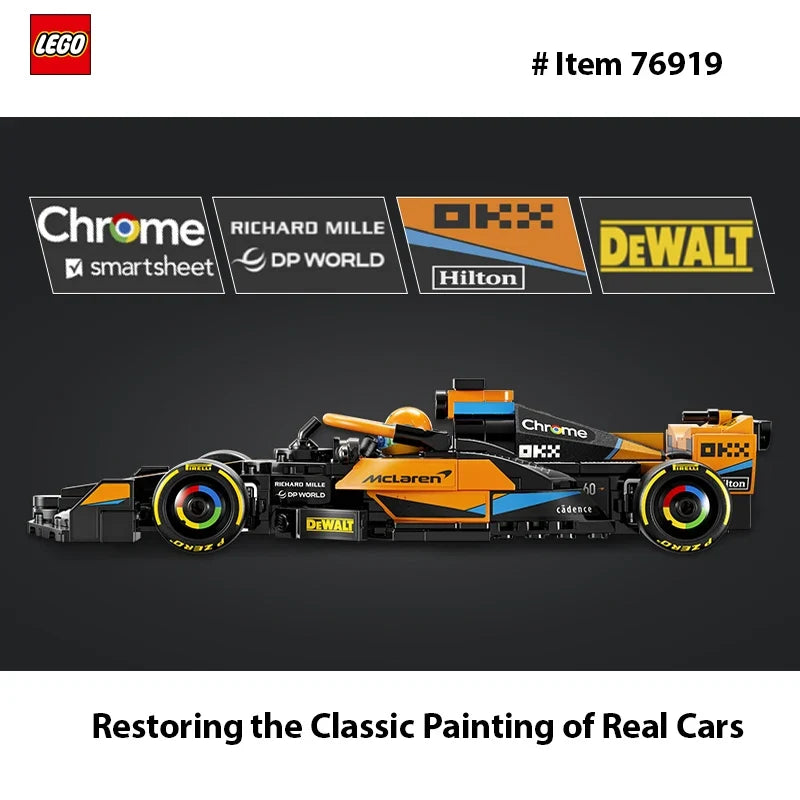 LEGO 76919 Speed Champions 2023 McLaren Formula 1 Race Car Toy for Play and Display, Buildable McLaren Toy Set for Kids