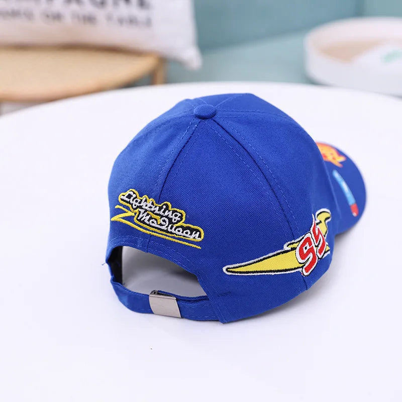 Disney Cars Anime Figure Lightning McQueen Hat Baseball Cap Cotton Peaked Cap Cartoon Dress Up Cute Headwear Spring Summer Gifts