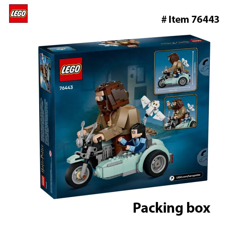LEGO 76443 Harry Potter Hagrid&Harry's Motorcycle Ride Building Toy-Kids Motorcycle Toy for BoysandGirls,Harry Potter Fans617PCS