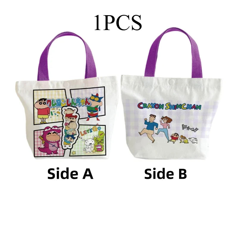 Crayon Shin-chan Canvas Bag New Creative Cartoon and Cute Fashionable Personalized High-Value Portable Large-Capacity Tote Bag