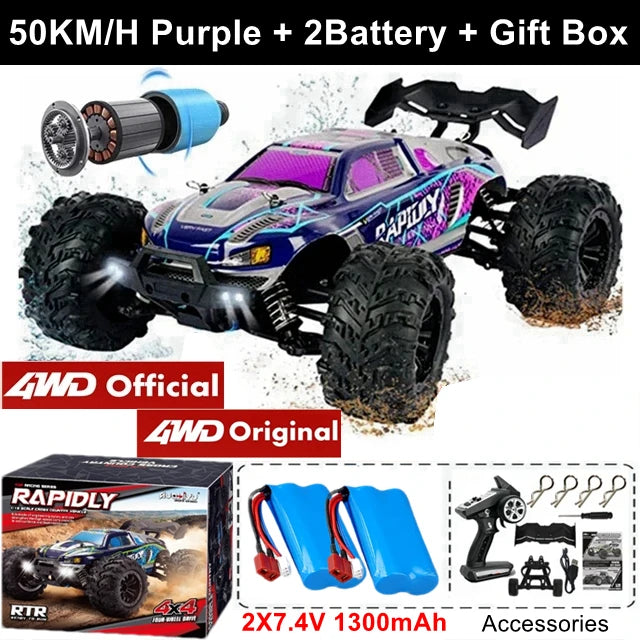 4WD Remote Control Car Off Road 4x4 RC Car High Speed Buggy Truck Super Brushless 50 or 80KM/H Fast Drift Racing Toy Gift