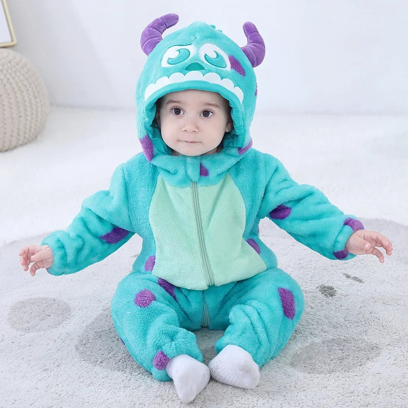 Pokemon Pikachu Snorlax Baby Clothes  Baby Jumpsuit Pajamas Newborn Bodysuit 0-3 Years Old Cosplay Costume Hooded Onesie
