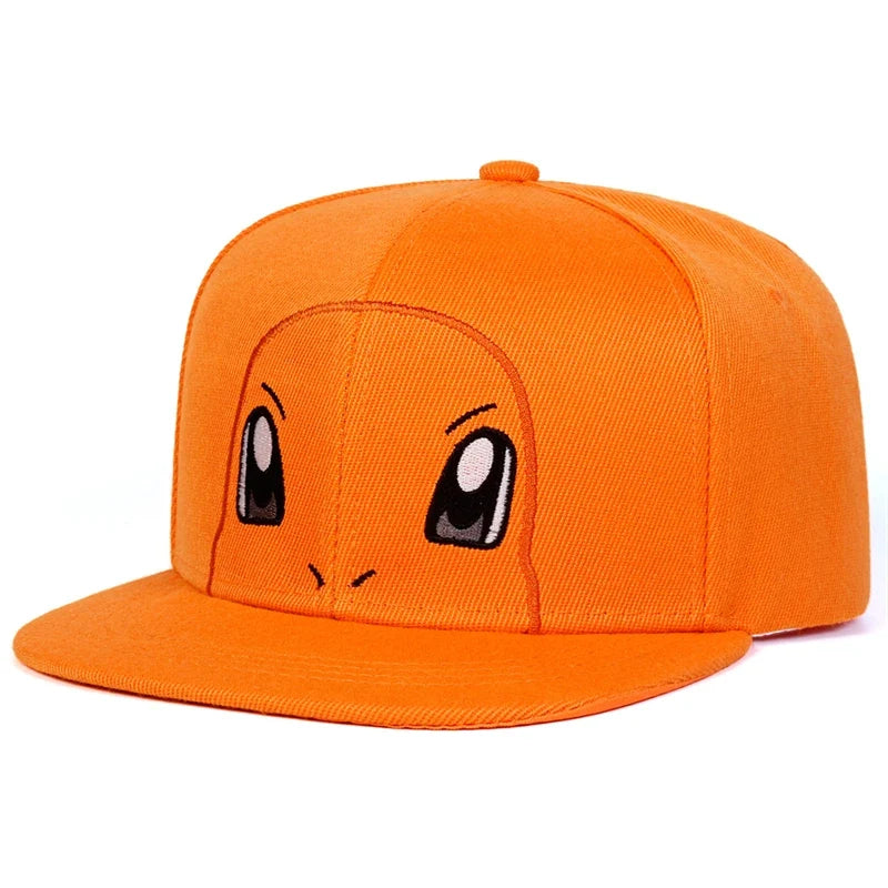 New Pokemon Squirtle Pikachu Bulbasaur Charmander‌ Embroidery Baseball Cap Cute Anime Snorlax Mew Anime Adjustable Sun Hat Gifts