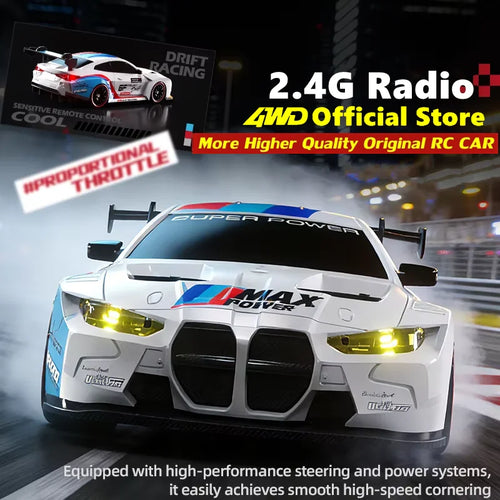 4WD RC Drift Car 1:24 Remote Control Racing Car for Adults Kids 20KM/H High Speed Vehicle with LED Lights 2.4G Radio 4x4 Cars