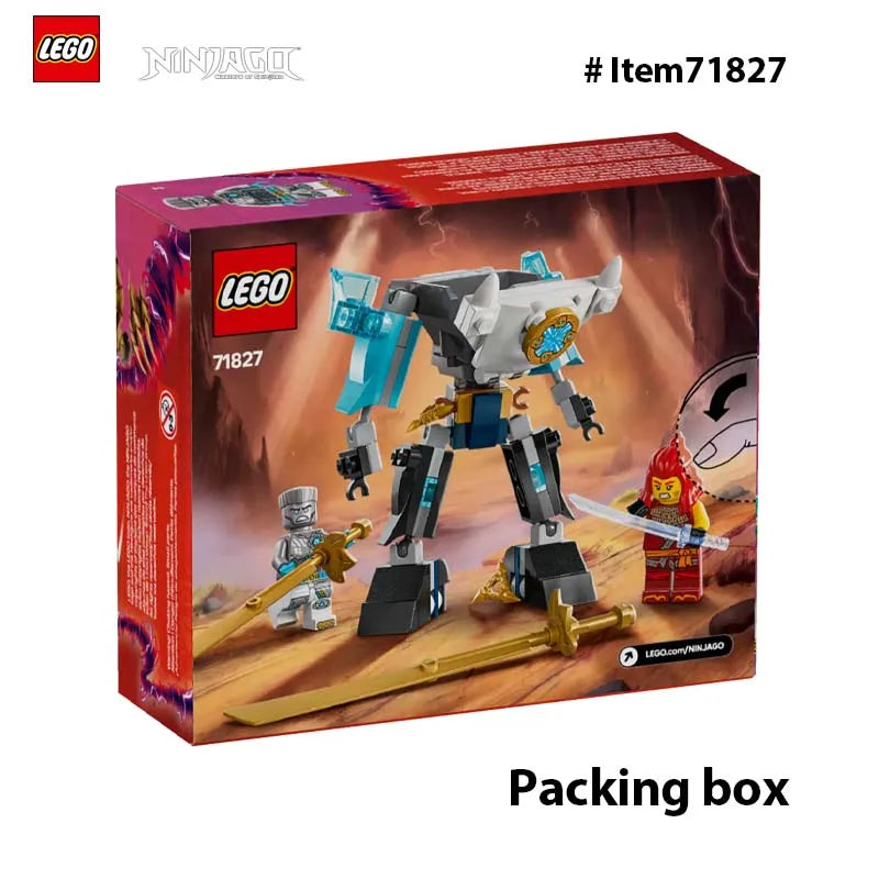 LEGO 71827 NINJAGO Zane's Battle Suit Mech Ninja Toy - Building Toy for Pretend Play for Kids，Gift Idea for Birthdays